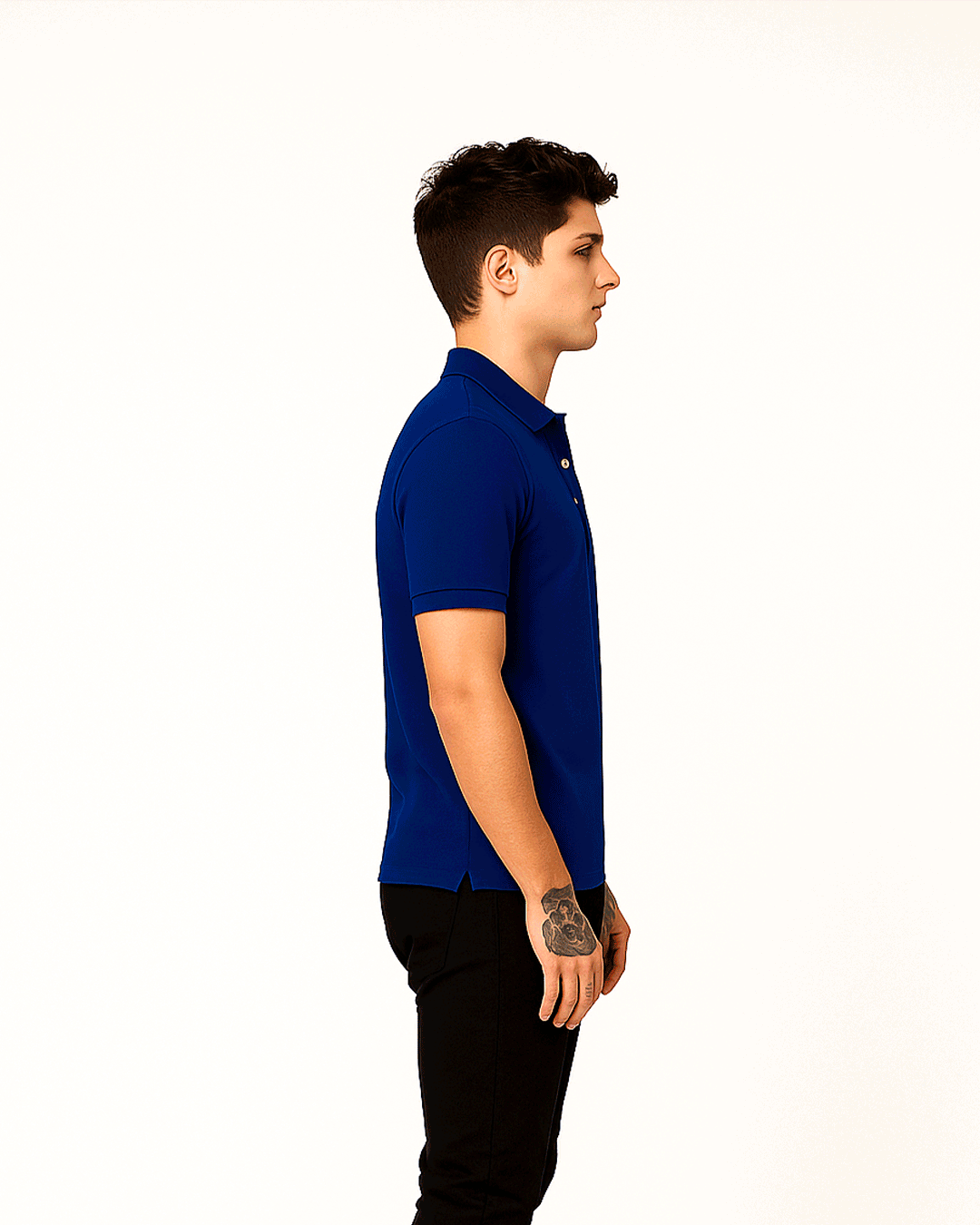 Balmen Pars Branded Polo T-shirt Navy Blue Color Mpt-28