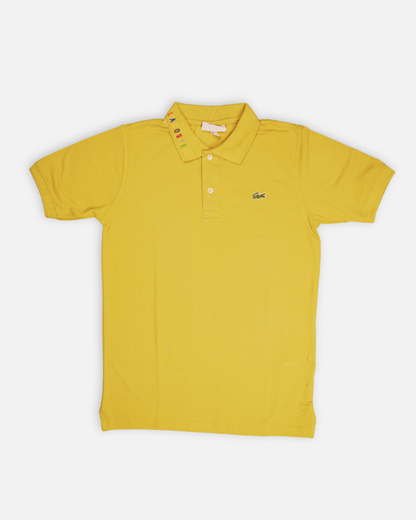 Lacostie Branded Polo T-shirt Mustard Color Mpt-42