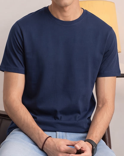 Hard Rok Branded Branded T-shirt Navy Blue Color MT-02