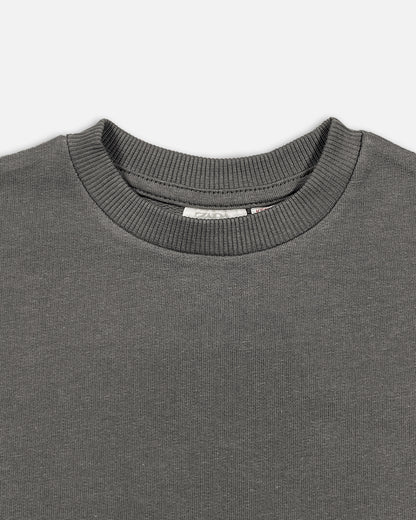 ZARRAA Branded  Boy's Grey Color T-shirt BTS-14