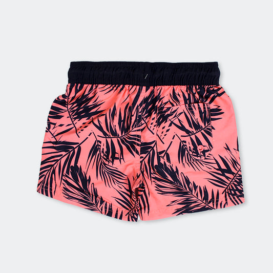 Boy Shorts Pink leaf printed