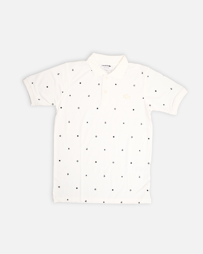 Lacostie Branded Polo T-shirt White Color Mpt-39