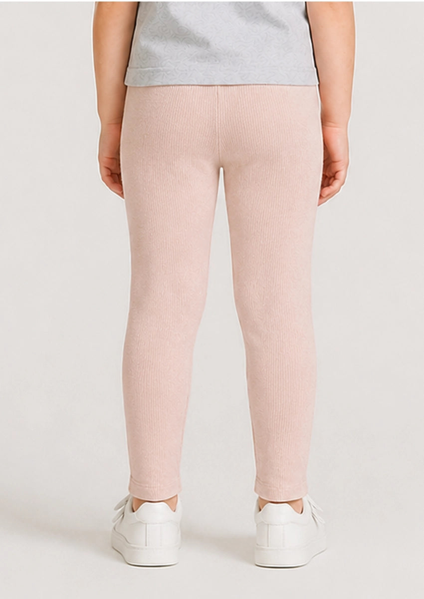 Branded Girl's Light Pink Ribbed Tights GTD-20