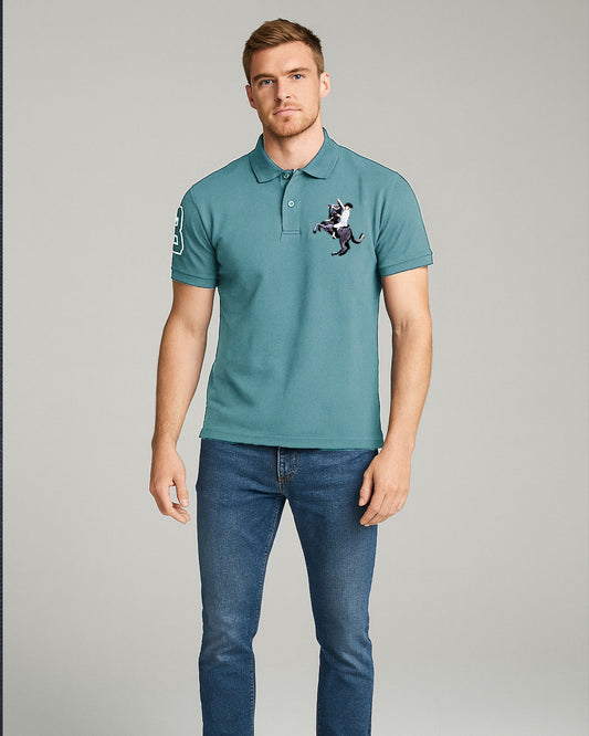 Girodano Branded Polo T-shirt Aqua Blue Color Mpt-66