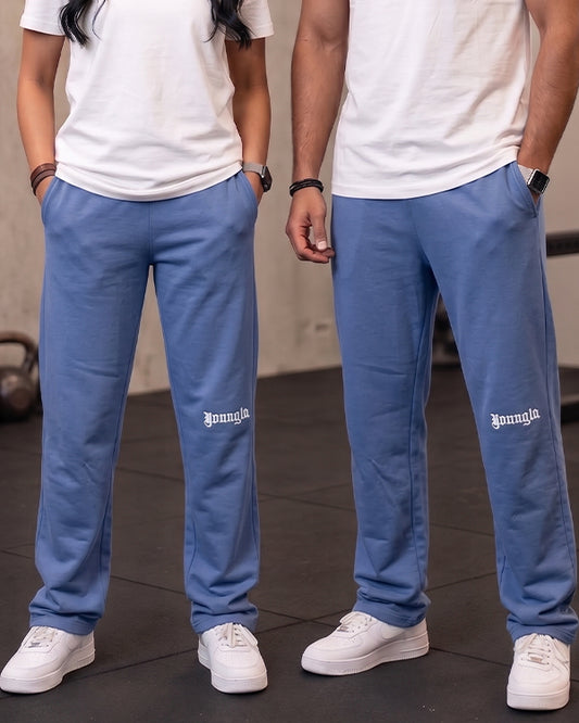 Younglay Branded Unisex Wide-Leg Trouser - Steel Blue UT-31