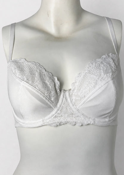 Classic White Lace Full Cup Bra WBS-10