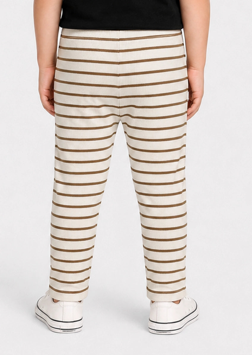 Branded Girl's Tides White Color with Brown stripes  GTD-03