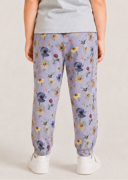 Branded Girl's Floral Printed Casual Trouser KUT-11
