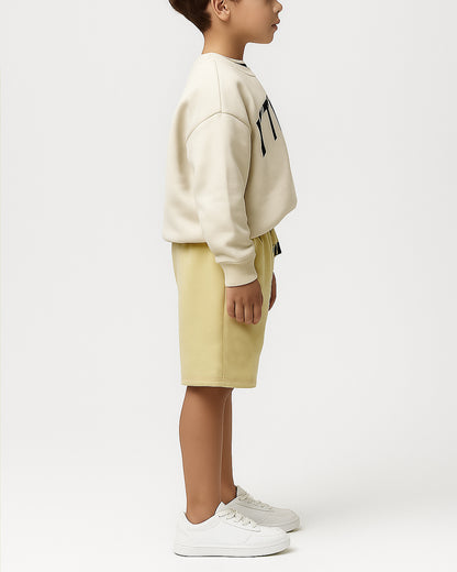 ZARRAA Boy's Premium Shorts Light Yellow Color BST-15