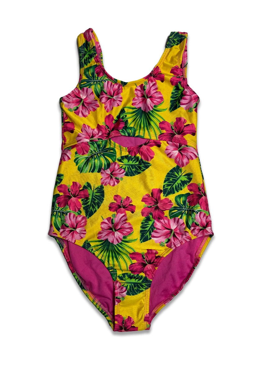 Branded Girls Butterfly Print One-Shoulder One-Piece Swimsuit GSS-05