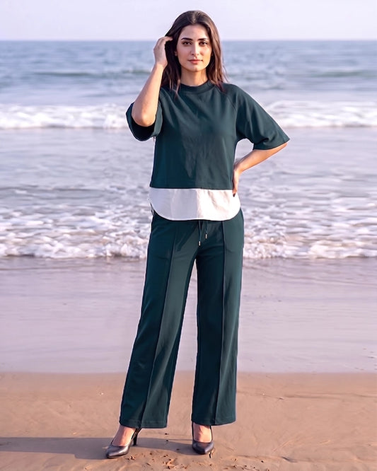 Branded Women's Co-ord Set Green Color WCS-41