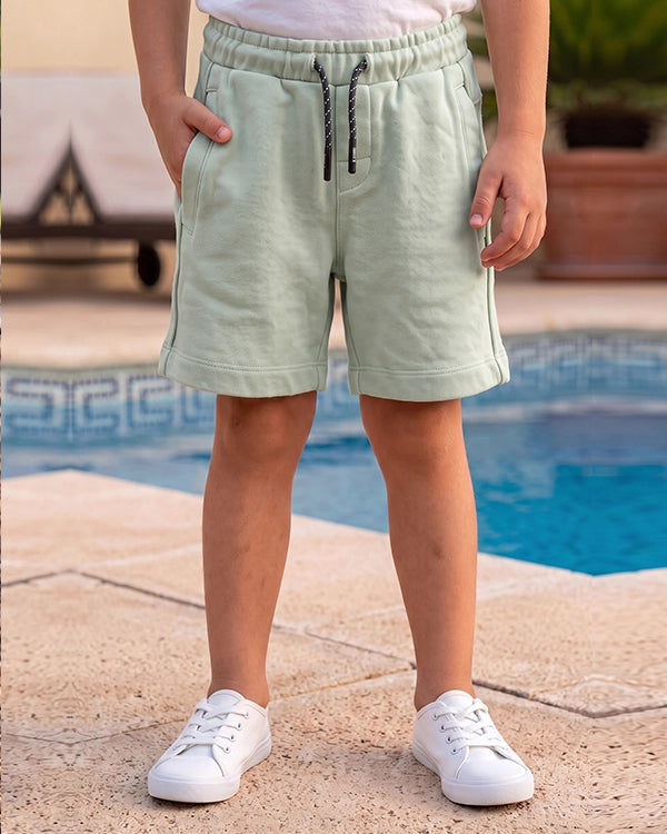 Mangos Branded Kids Short Sage Green Color KST-08