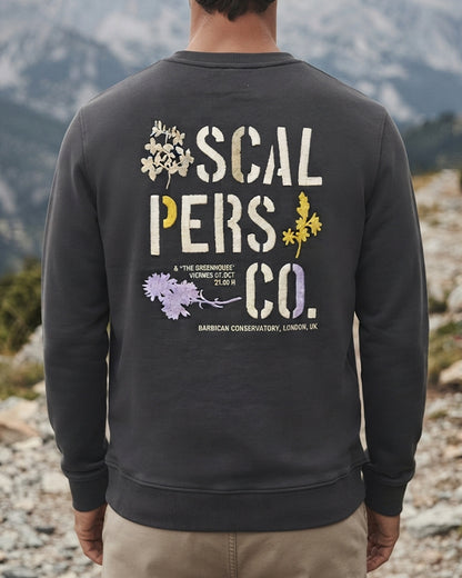 Scalp Branded Mens The Greenhouse Graphic Fleece Sweatshirt - Charcoal Sp-39