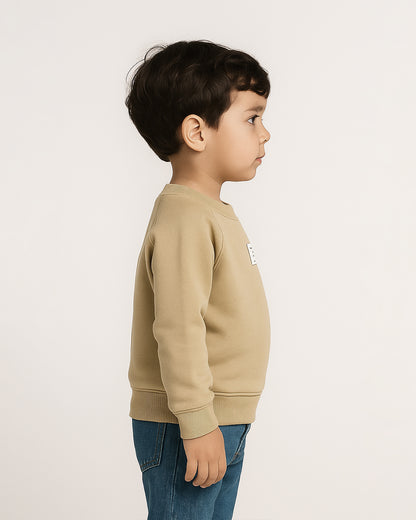 Zarraa Boy's Beige Color Crewneck Sweatshirt BSWT-02