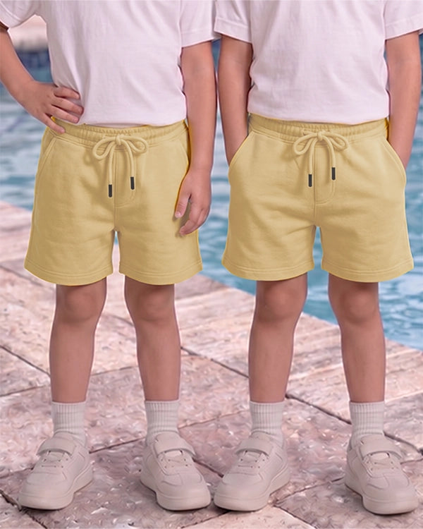 ZARRAA Boy's Premium Shorts Light Yellow Color BST-15