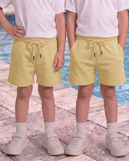 ZARRAA Boy's Premium Shorts Light Yellow Color BST-15
