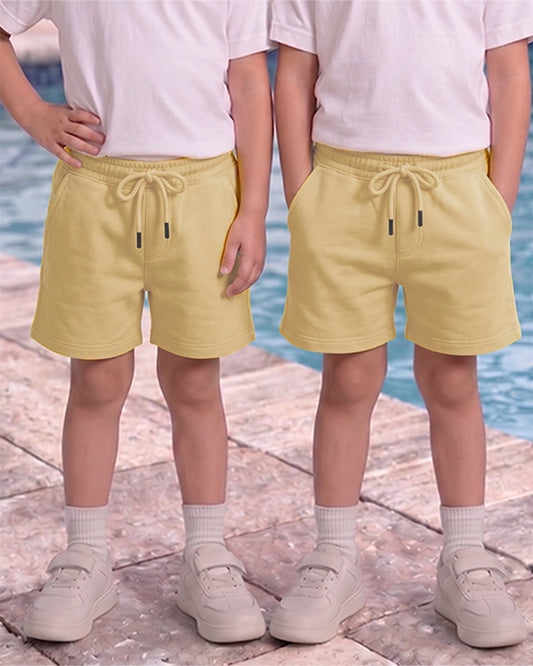 ZARRAA Boy's Premium Shorts Light Yellow Color BST-15