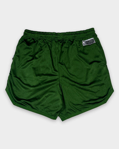 NBBA Branded Boy's & Men's Polyester Shorts Bottle Green Color MST-04