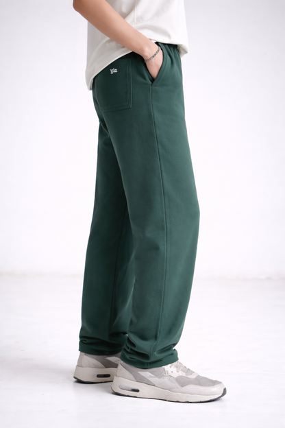 Younglay Branded Unisex Wide-Leg Trouser - Forest Green UT-30