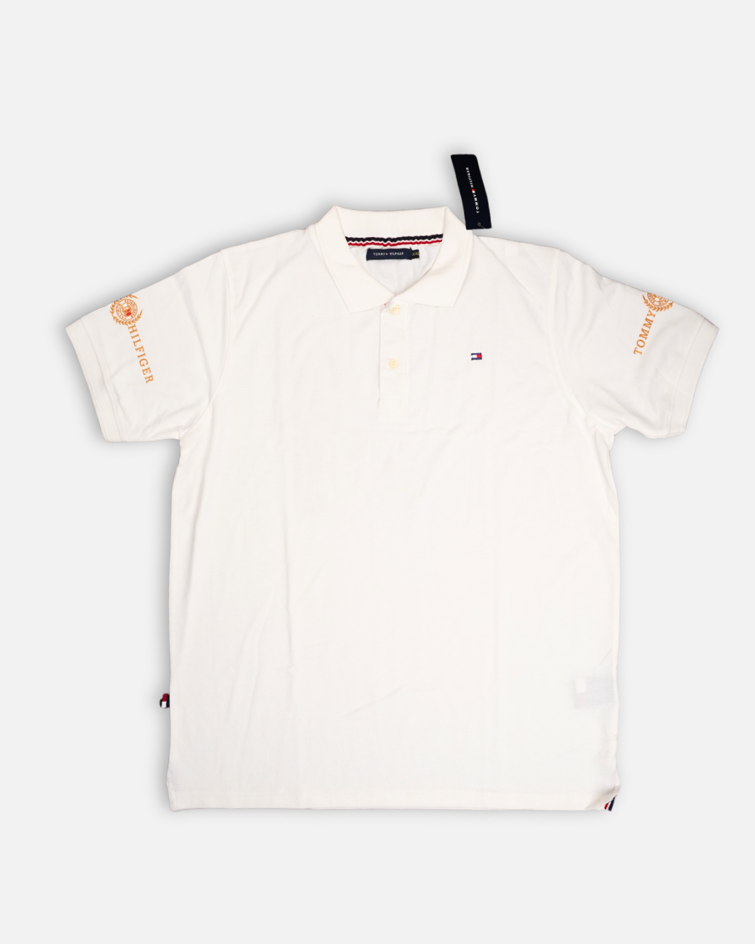 TOMIE Hil Branded Polo T-shirt White Color Mpt-36