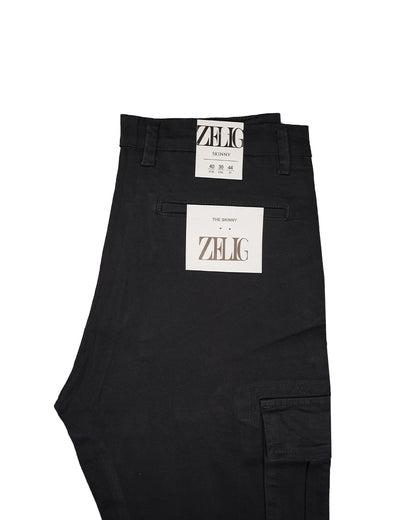Zelig Branded Men's Joger Fit Cargo Black Color CFP-35