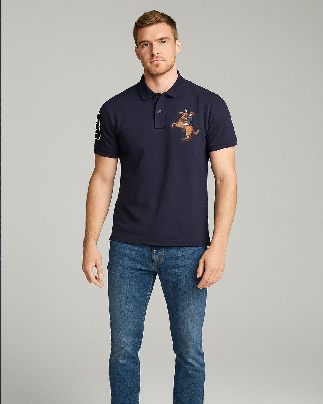 Girodano Branded Polo T-shirt Navy Blue Color Mpt-65
