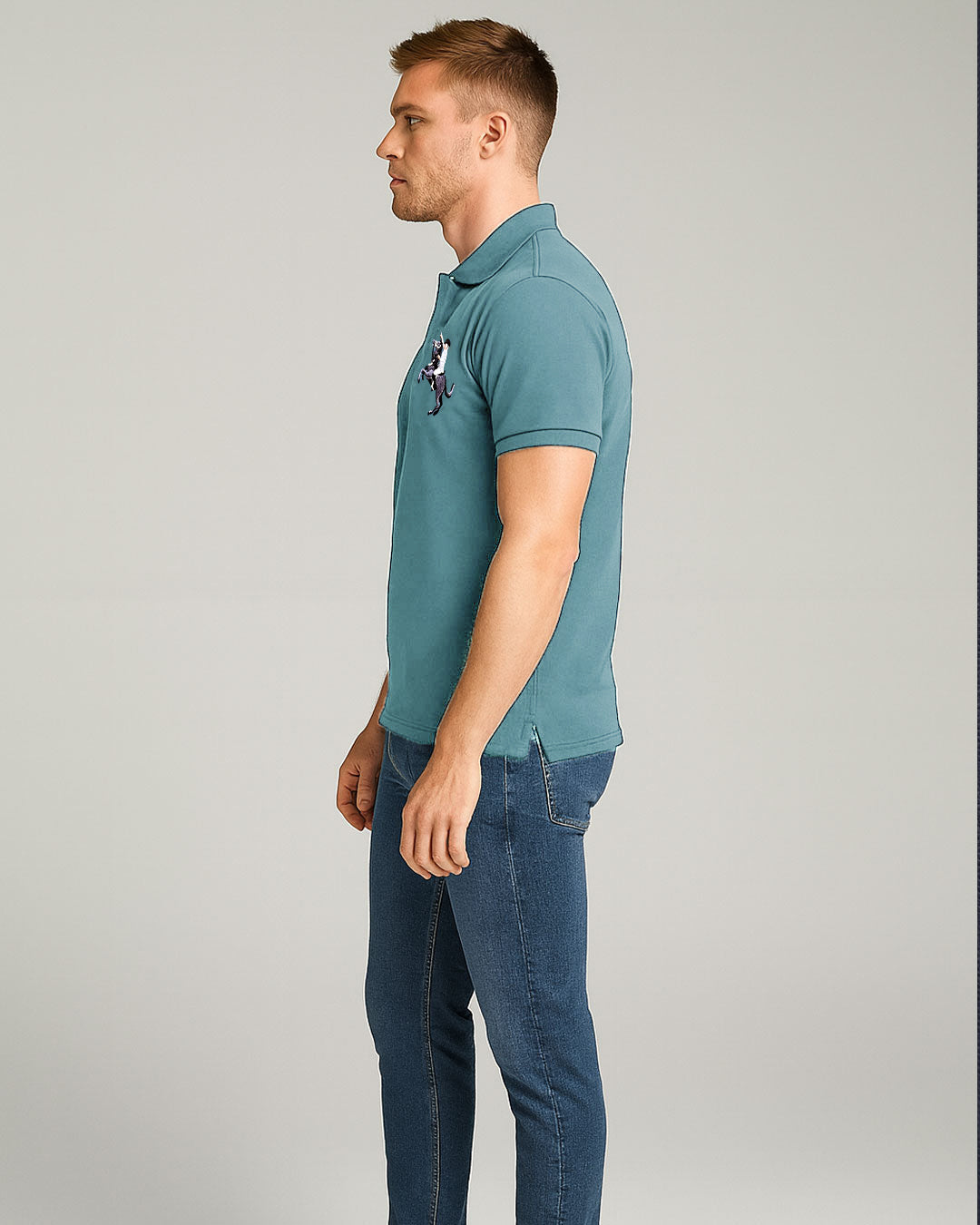 Girodano Branded Polo T-shirt Aqua Blue Color Mpt-66