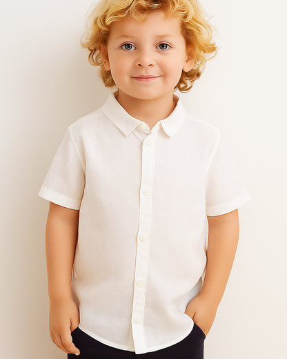 TILTY Branded Boy's White Color Shirt BS-04
