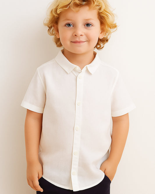 TILTY Branded Boy's White Color Shirt BS-04