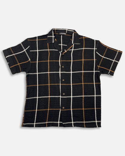 Pegadoor Branded Casual Half Sleeves Shirt Black Color MCS-05