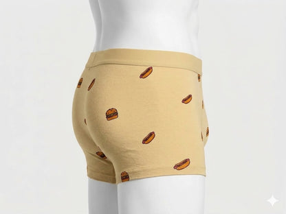 Celios Branded Men’s "Foodie Fun" Premium Boxer - Peach BR-16