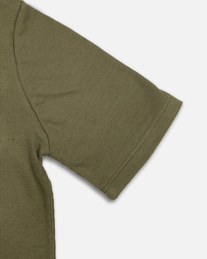 Spark Men's Olive Green Color Rib Polo T-shirt MPT-25