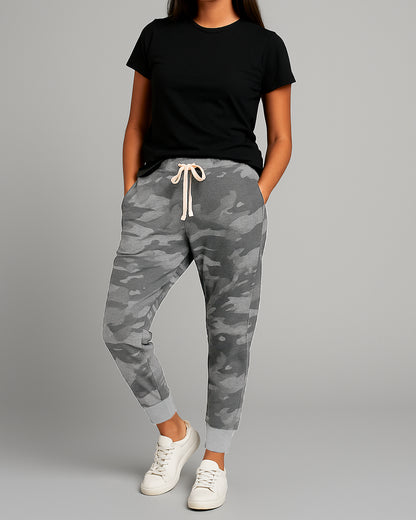 Branded Unisex Grey Camo Jogger Trouser UT-18