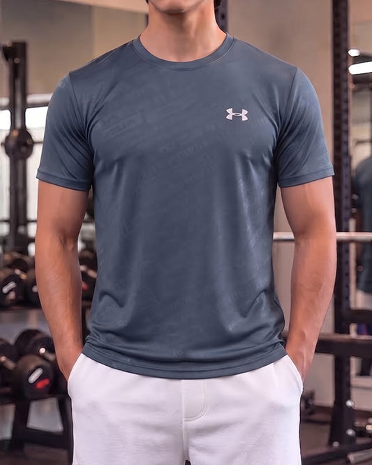 Under Armr Men’s Performance Crew Neck Dry Fit T-Shirt - Navy Blue MDT-27
