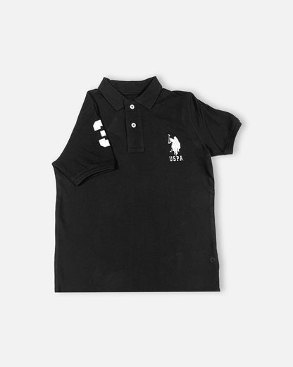 US Pollo Branded Boy's Polo T-shirt Black Color BPT-06