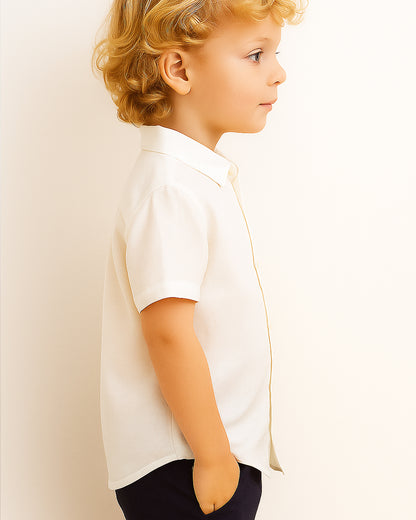 TILTY Branded Boy's White Color Shirt BS-04