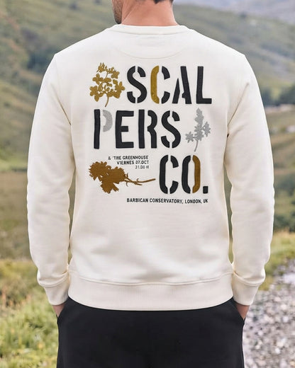 Scalp Branded Mens The Greenhouse Graphic Fleece Sweatshirt - Off Whit Sp-38