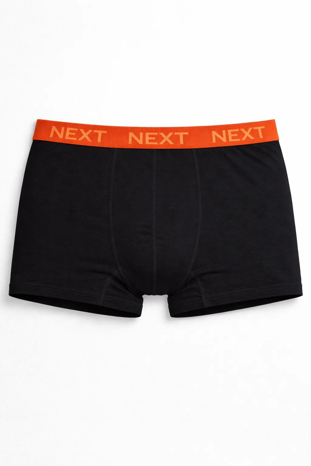 Branded NEXT Men’s Boxer Briefs – Black with Orange Waistband BR-04