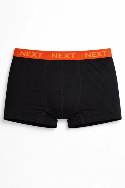 Branded NEXT Men’s Boxer Briefs – Black with Orange Waistband BR-04
