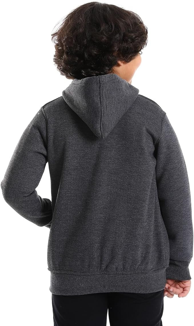 LFTY Kids Zipper Hoodie Dark Grey Color KZH-03