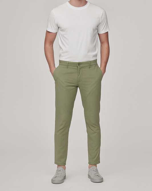 Bersk Branded Men's Slim Fit Chino Pant Green Color MCP-22