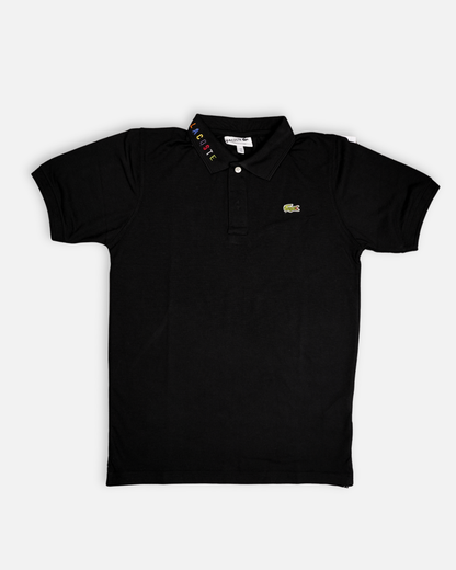 Lacostie Branded Polo T-shirt Black Color Mpt-34