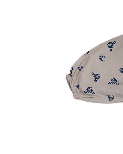 SPARK Branded Kids Printed Puff-Sleeve Fusion Top GF-12