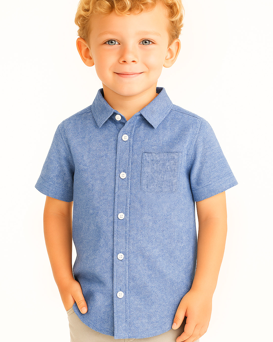 TILTY Branded Boy's Blue Color Shirt Half Sleeves BS-08