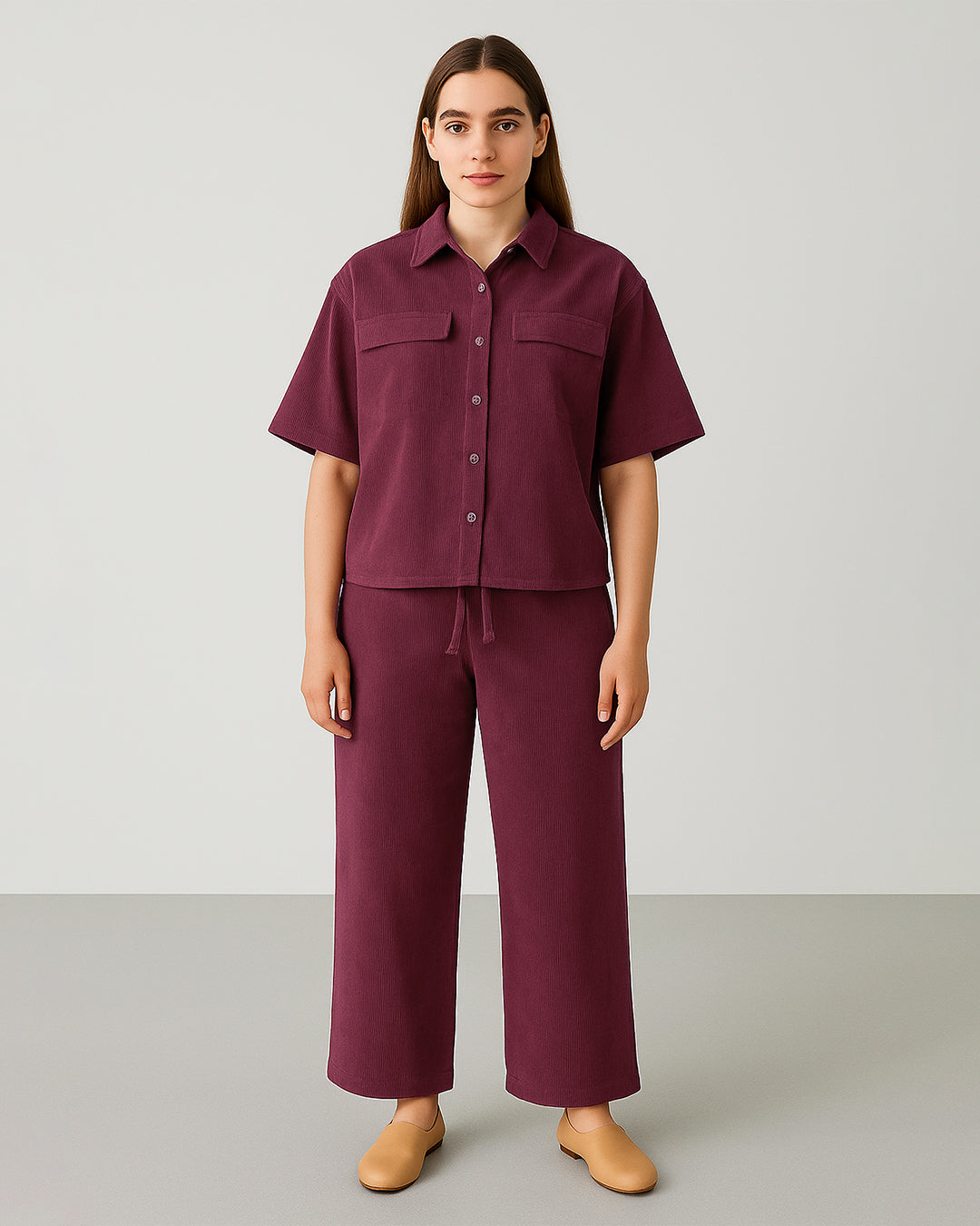 Spark Branded Women’s Premium Co-ord Set – Maroon WCS-27