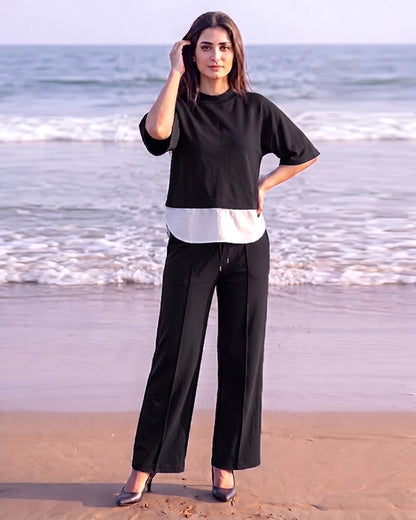 Branded Women's Co-ord Set Black Color WCS-42