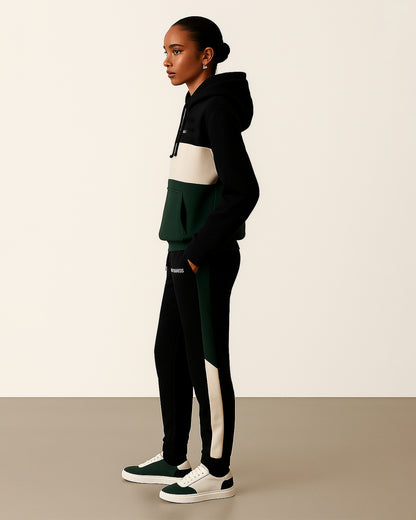 Primk Branded Winter Unisex Pemimum Fleece Tracksuit Co-ord set– Black | Green | Off-White UCS-01