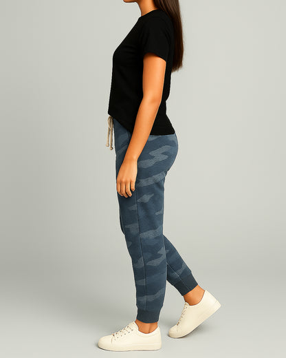 Winter Branded Unisex Blue Camo Jogger Trouser UT-19