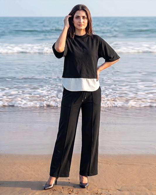 Branded Women's Co-ord Set Black Color WCS-42