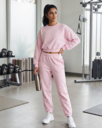 Alos Branded Essential  Fleece Co-Ord Set – Pink (Premium Export)(Trouser & Shirt sold separately)WCS-20